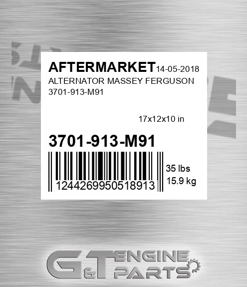 3701-913-M91 Alternator Massey Ferguson 3701-913-m91 for AFTERMARKET