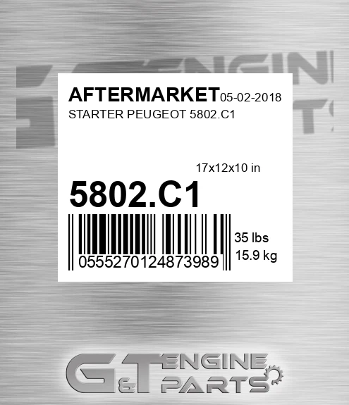 5802.C1 Starter Peugeot 5802.c1 for AFTERMARKET