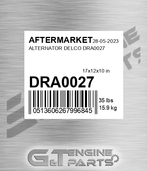 DRA0027 Alternator Delco for AFTERMARKET