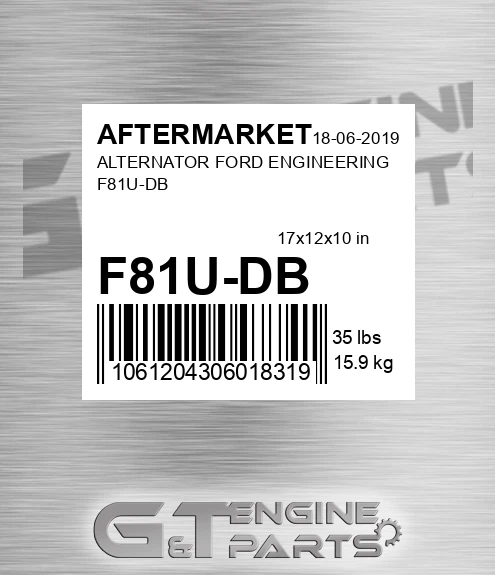 F81U-DB Alternator Ford Engineering F81u-db for AFTERMARKET
