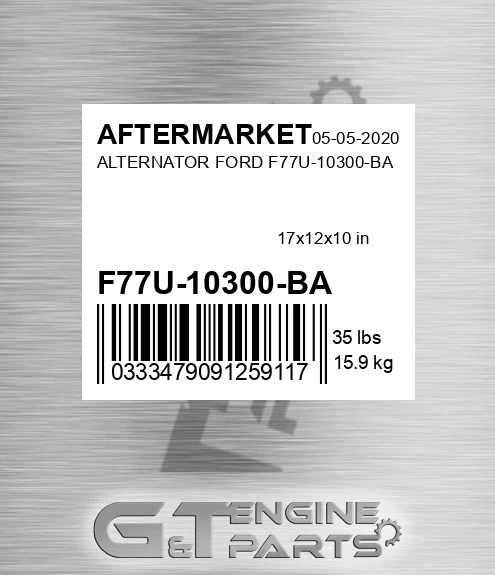 F77U-10300-BA Alternator Ford F77u-10300-ba for AFTERMARKET