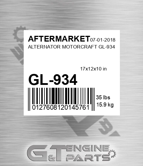GL-934 Alternator Motorcraft Gl-934 for AFTERMARKET