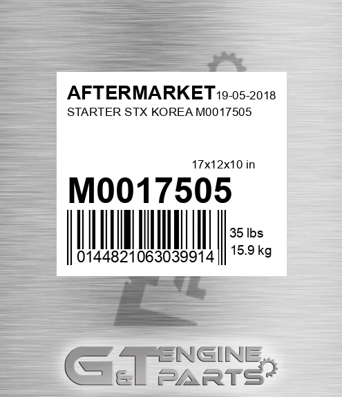 M0017505 Starter Stx Korea for AFTERMARKET