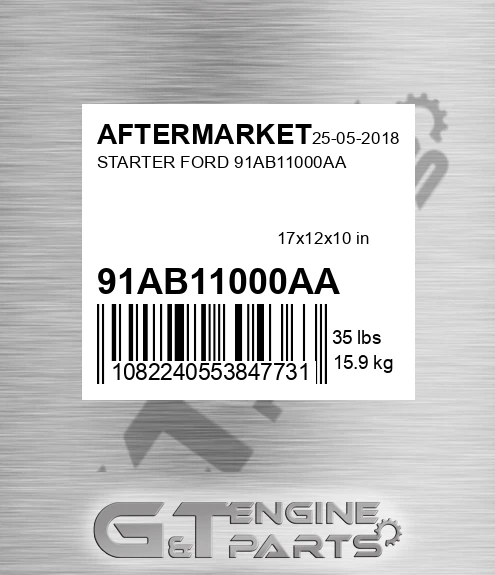 91AB11000AA Starter Ford for AFTERMARKET