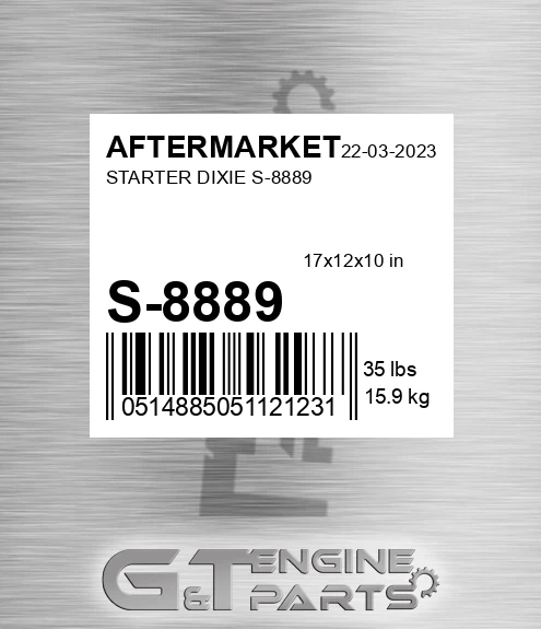 S-8889 Starter Dixie S-8889 for AFTERMARKET
