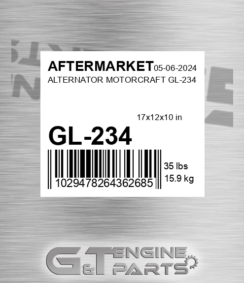 GL-234 Alternator Motorcraft Gl-234 for AFTERMARKET