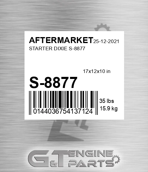 S-8877 Starter Dixie S-8877 for AFTERMARKET