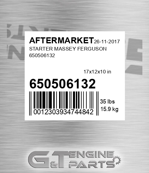 650506132 Starter Massey Ferguson