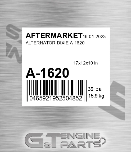 A-1620 Alternator Dixie A-1620 for AFTERMARKET