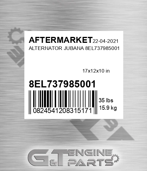8EL737985001 Alternator Jubana for AFTERMARKET