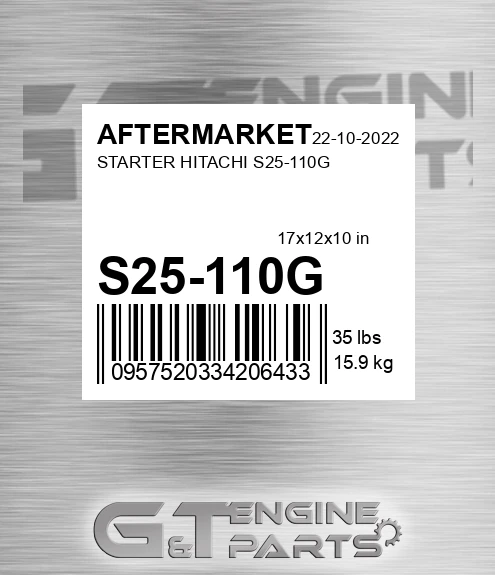 S25-110G Starter Hitachi S25-110g for AFTERMARKET