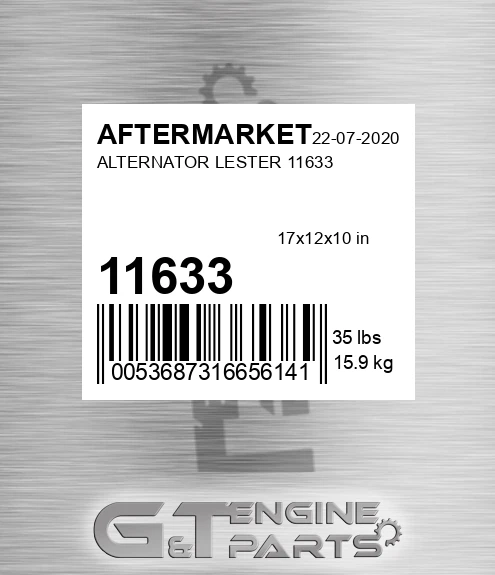 11633 AFTERMARKET Alternator Lester