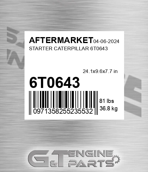 6T0643 Starter Caterpillar for AFTERMARKET