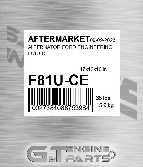 F81U-CE Alternator Ford Engineering F81u-ce for AFTERMARKET
