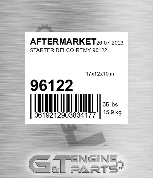 96122 Starter Delco Remy for AFTERMARKET