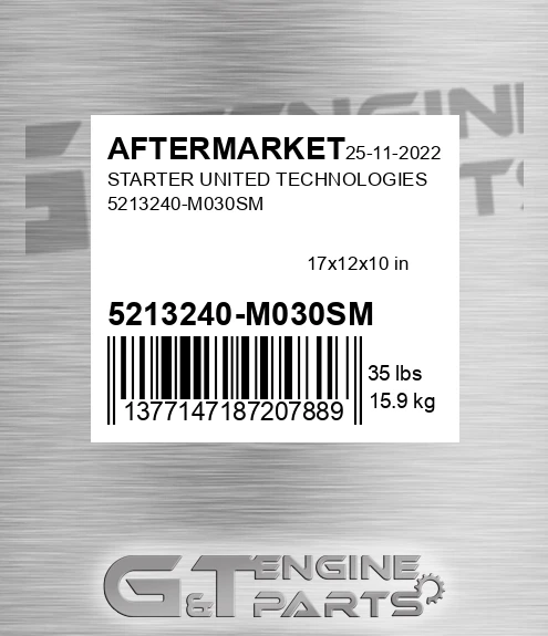 5213240-M030SM Starter United Technologies 5213240-m030sm for AFTERMARKET