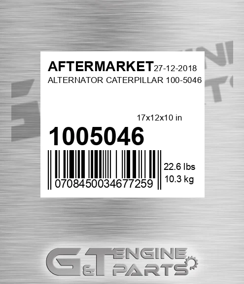 1005046 Alternator Caterpillar for AFTERMARKET