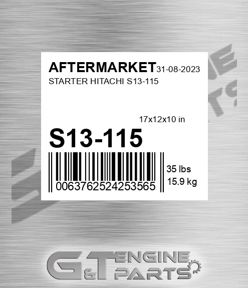 S13-115 Starter Hitachi S13-115 for AFTERMARKET
