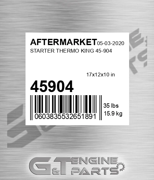 45904 Starter Thermo King for AFTERMARKET