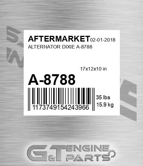 A-8788 Alternator Dixie A-8788 for AFTERMARKET