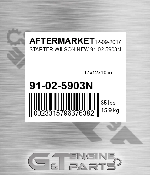 91-02-5903N Starter Wilson New 91-02-5903n for AFTERMARKET
