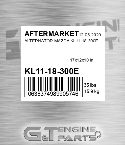 KL11-18-300E Alternator Mazda Kl11-18-300e for AFTERMARKET