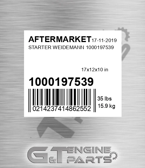 1000197539 Starter Weidemann for AFTERMARKET
