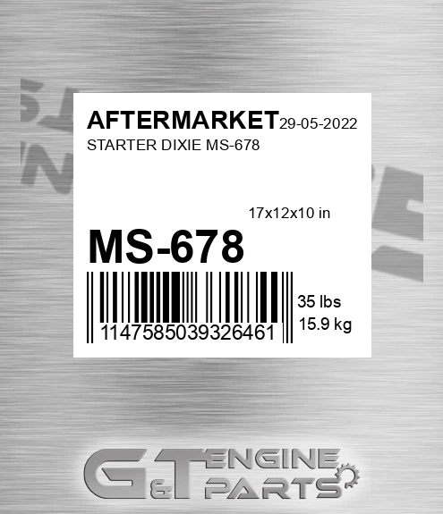 MS-678 Starter Dixie Ms-678 for AFTERMARKET