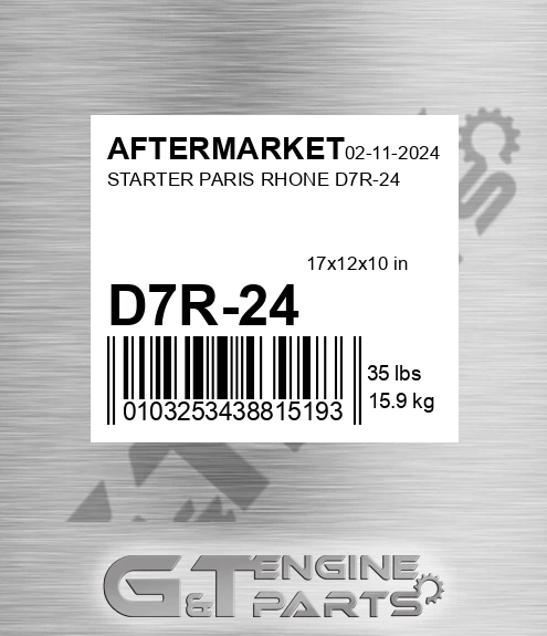 D7R-24 Starter Paris Rhone D7r-24 for AFTERMARKET