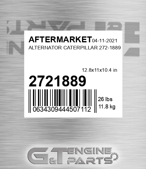 2721889 Alternator Caterpillar for AFTERMARKET