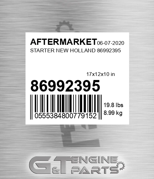 86992395 Starter New Holland for AFTERMARKET