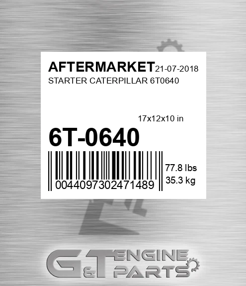 6T-0640 Starter Caterpillar for AFTERMARKET