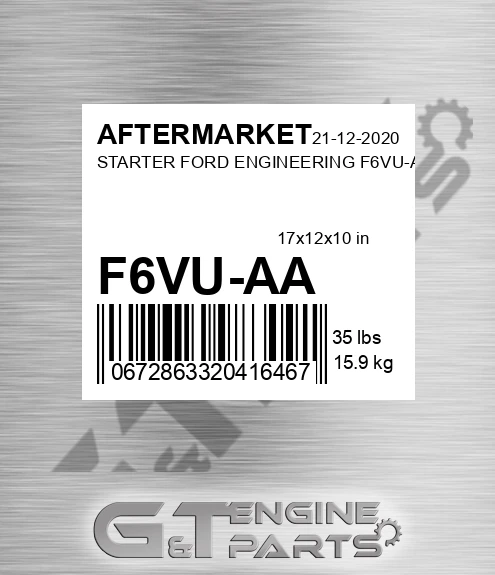F6VU-AA Starter Ford Engineering F6vu-aa for AFTERMARKET