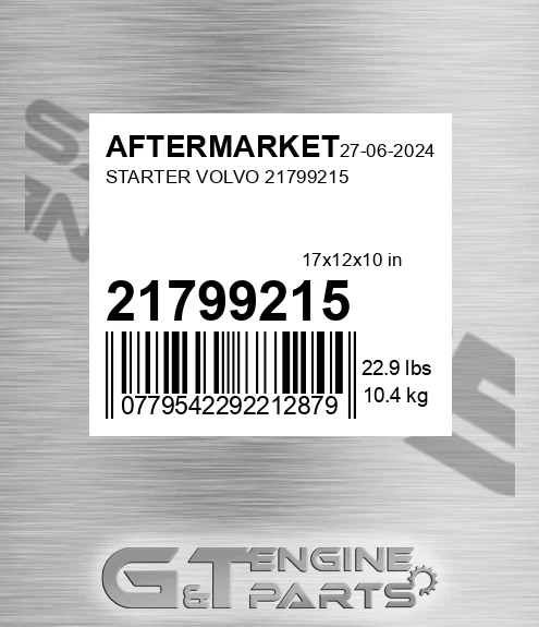 21799215 Starter Volvo for AFTERMARKET
