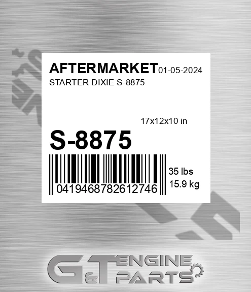 S-8875 Starter Dixie S-8875 for AFTERMARKET