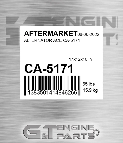 CA-5171 Alternator Ace Ca-5171 for AFTERMARKET