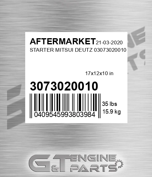 3073020010 Starter Mitsui Deutz 0