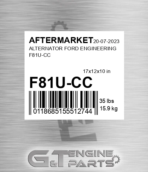 F81U-CC Alternator Ford Engineering F81u-cc for AFTERMARKET