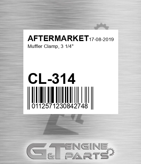 CL-314 Muffler Clamp, 3 1/4" for AFTERMARKET