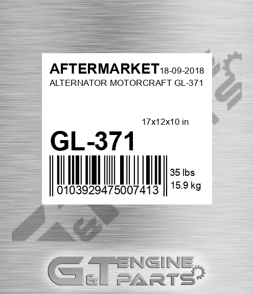 GL-371 Alternator Motorcraft Gl-371 for AFTERMARKET