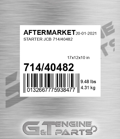 714/40482 Starter Jcb 714/40482