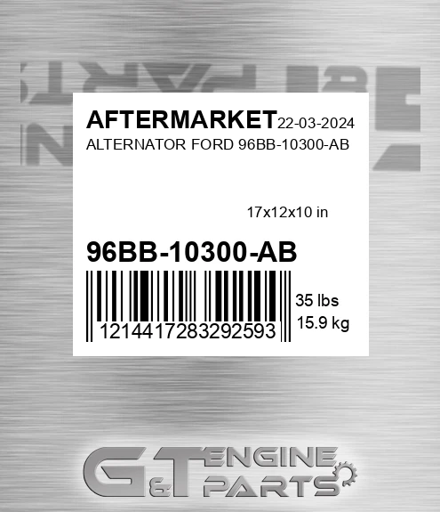 96BB-10300-AB Alternator Ford 96bb-10300-ab for AFTERMARKET