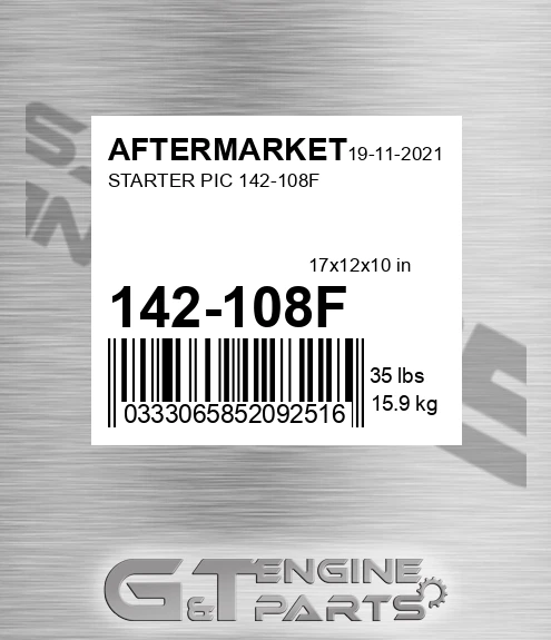142-108F Starter Pic 142-108f for AFTERMARKET