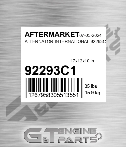 92293C1 Alternator International