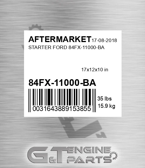 84FX-11000-BA Starter Ford 84fx-11000-ba for AFTERMARKET