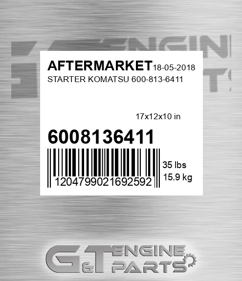 6008136411 Starter Komatsu for AFTERMARKET