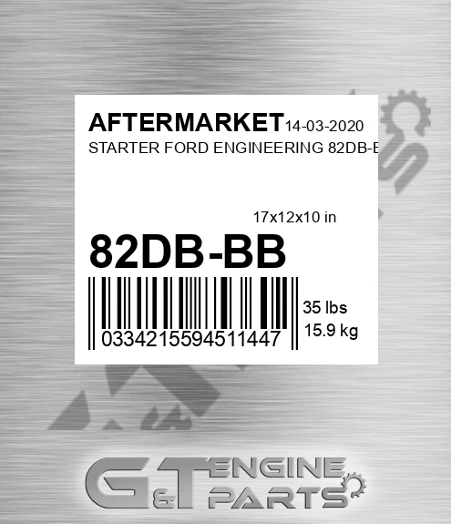 82DB-BB Starter Ford Engineering 82db-bb for AFTERMARKET