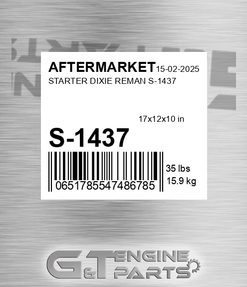 S-1437 Starter Dixie Reman S-1437 for AFTERMARKET