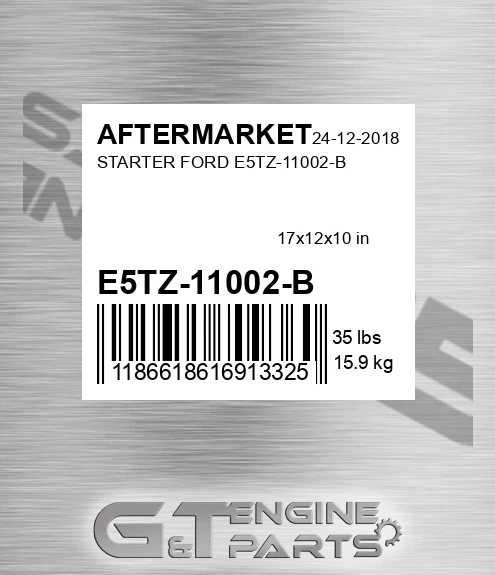 E5TZ-11002-B Starter Ford E5tz-11002-b for AFTERMARKET