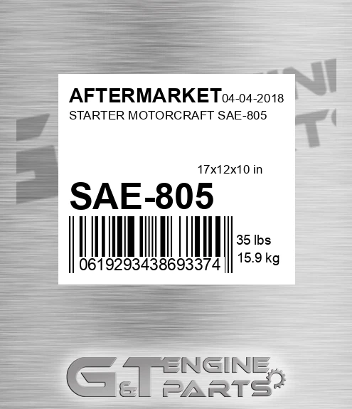 SAE-805 Starter Motorcraft Sae-805 for AFTERMARKET